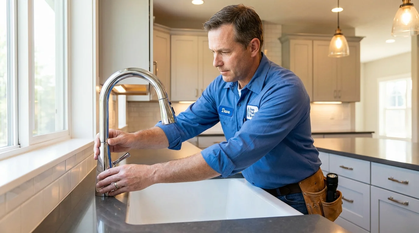 Kitchen faucet installation by Johns Plumbing LLC in Bonney Lake